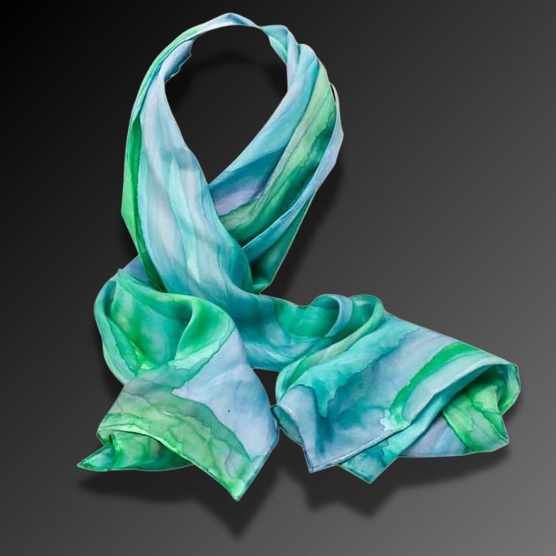 Printed Cotton and Silk Scarf