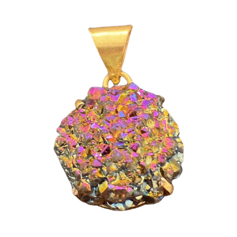 Multi coloured stone pendant