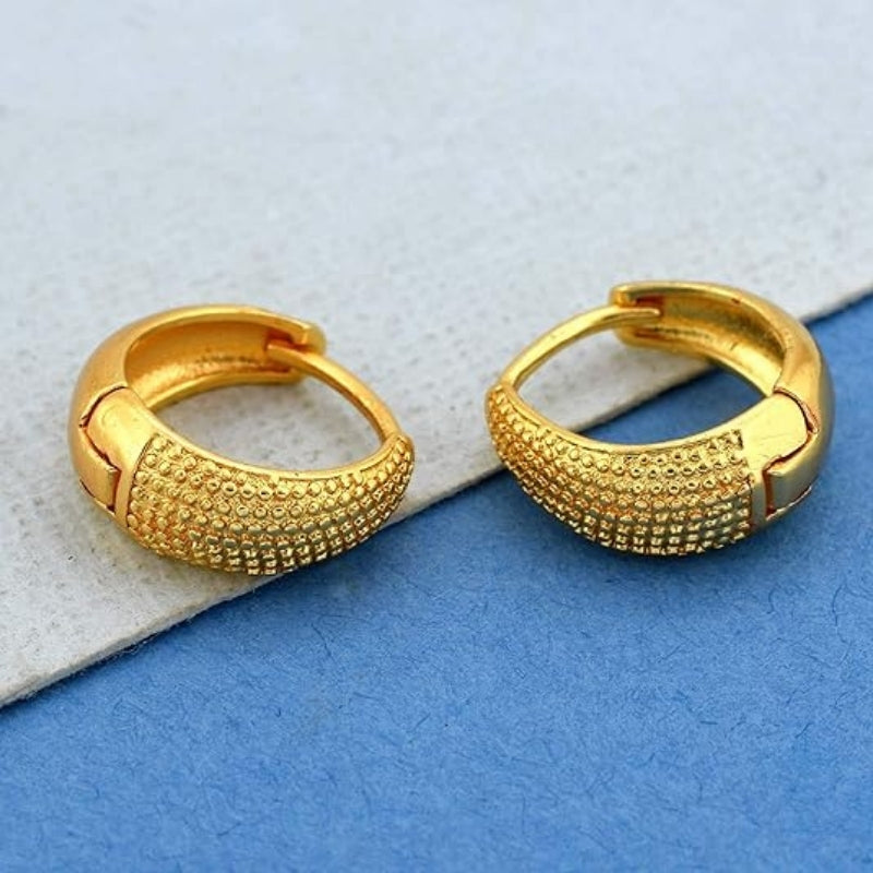 Gold Plated Alloy Hoop Earring